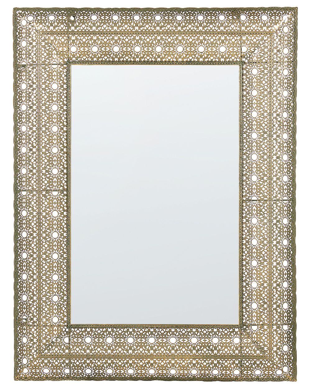 Miroir DEHRADUN 69 cm 90 cm Métal Doré