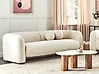 Sofa 3 Seater LEIREN Velvet Off-White