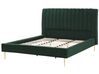 Zamatová posteľ 180 x 200 cm zelená MARVILLE_836010