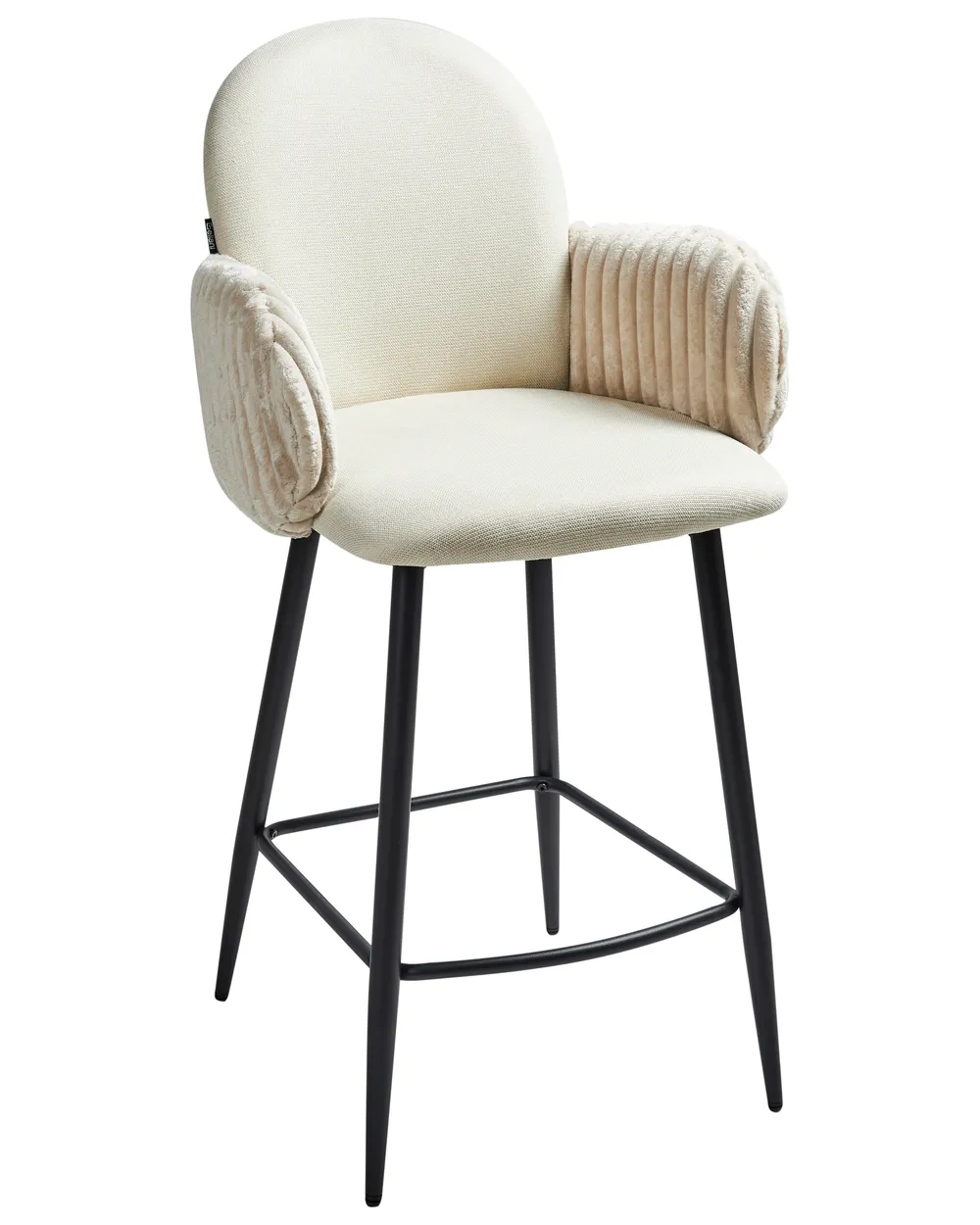 Set di 2 sedie alte AMITY Tessuto Beige chiaro_963658