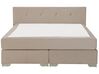 Velvet EU Super King Size Divan Bed Beige CONSUL_736384