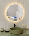 LED Wall Mirror with Bluetooth Speaker ⌀ 60 cm Silver TANAY_932338