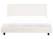 Bed Boucle ALBI 160 x 200 cm (EU King Size) Off-White_981933