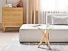 Side Table VALLEY Tempered Glass Light Brown