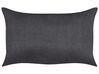 Set of 2 Linen Cushions 30 x 50 cm Black BANORI_903795