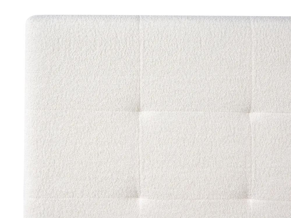 Ottoman Bed LORIENT Boucle Off-White 160 x 200 cm (EU King Size)_1040180