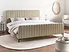 Bed Boucle LUNAN 180 x 200 cm (EU Super King) Beige