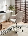 Chaise de bureau WELLSTON Velours côtelé Beige clair