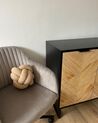 2 Door Sideboard Light Wood and Black ALASKA_887348