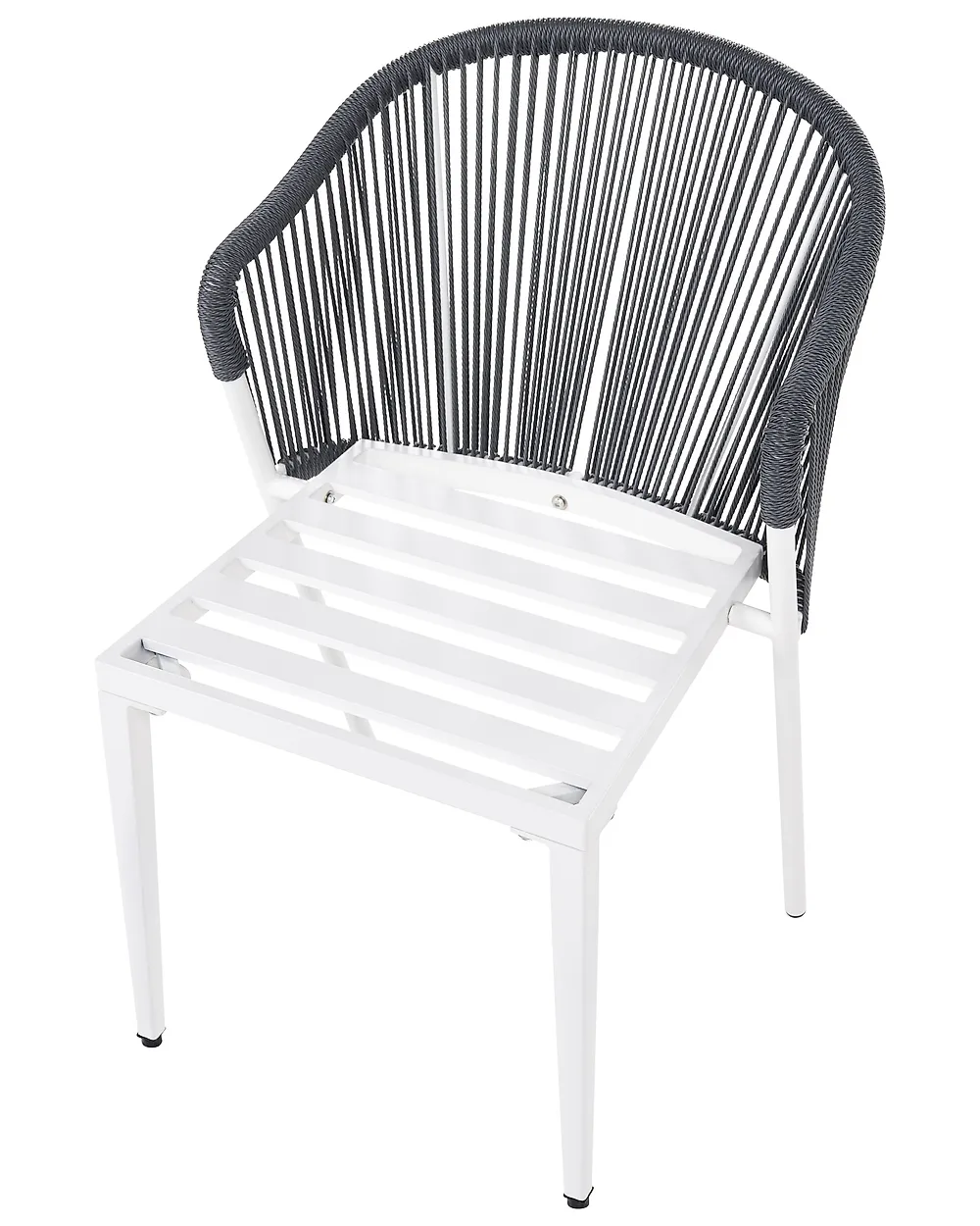 Set of 2 Garden Chairs with Cushions PARANEA Metal Grey_1179636