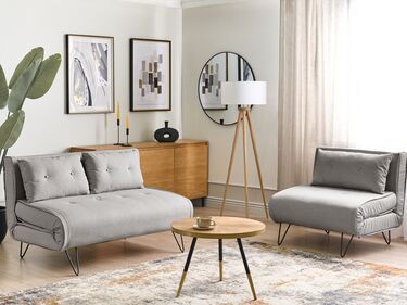 Fabric Sofa Set Light Grey VESTFOLD