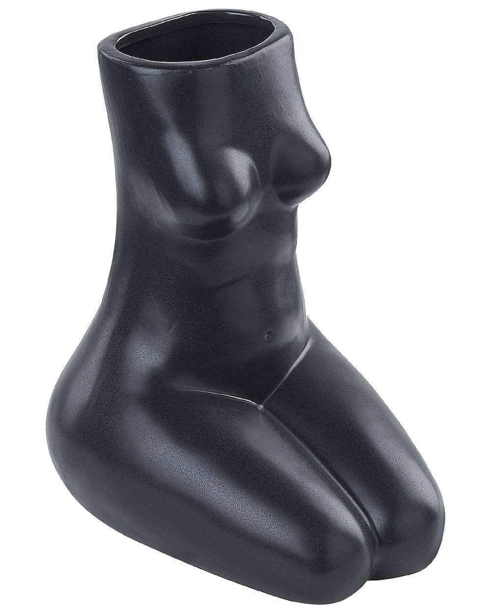 Virágtartó váza PYRGOS 22 cm Kerámia Fekete