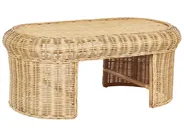 Stolik kawowy ogrodowy LIVADEIA 60 cm 96 cm Rattan Naturalny_920148