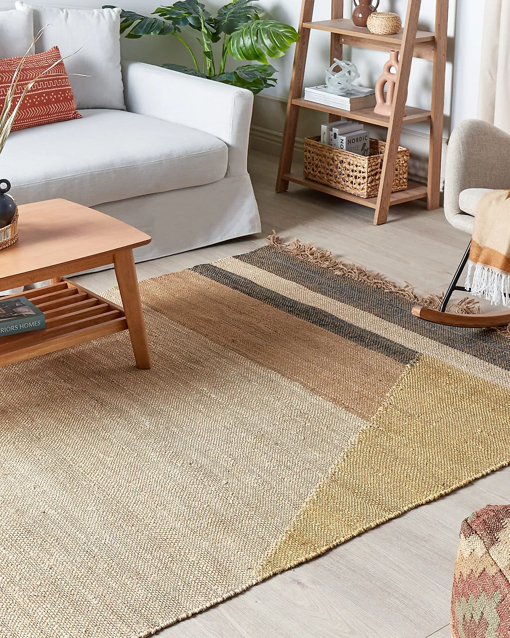 Alfombra SAMLAR Marrón 160 x 230 cm Yute_1182421