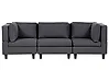 Modular Sofa 3 Seater UNSTAD Fabric Dark Grey