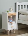 1 Drawer Wooden Bedside Table White NESIKA_934786