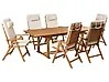 Garden Dining Set 6 Seater JAVA PREMIUM Acacia Wood Light Beige