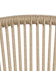 Set of 2 Garden Chairs with Cushions PARANEA Metal Beige_1179586