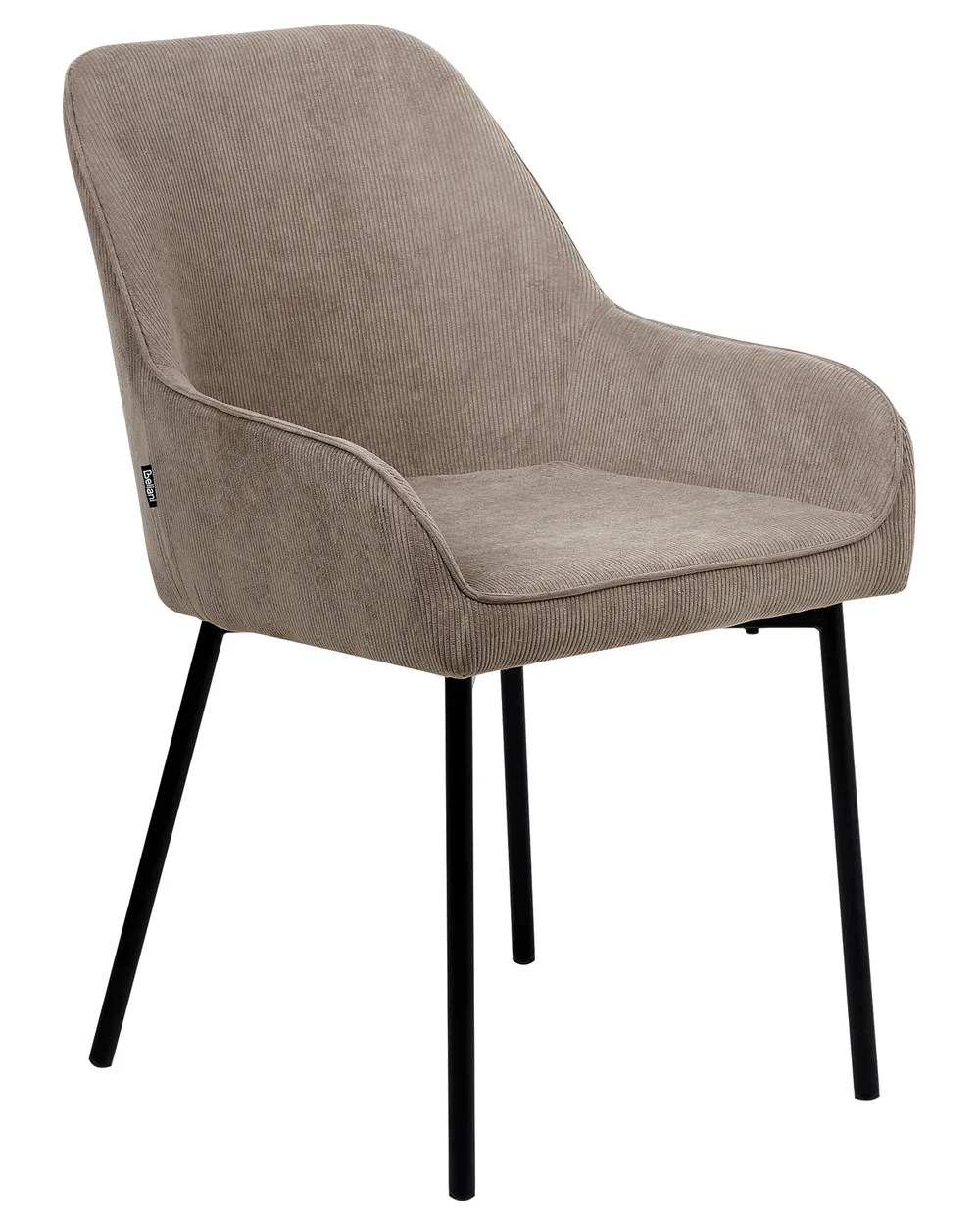 Set of 2 Dining Chairs LOVERNA Corduroy Beige_963157