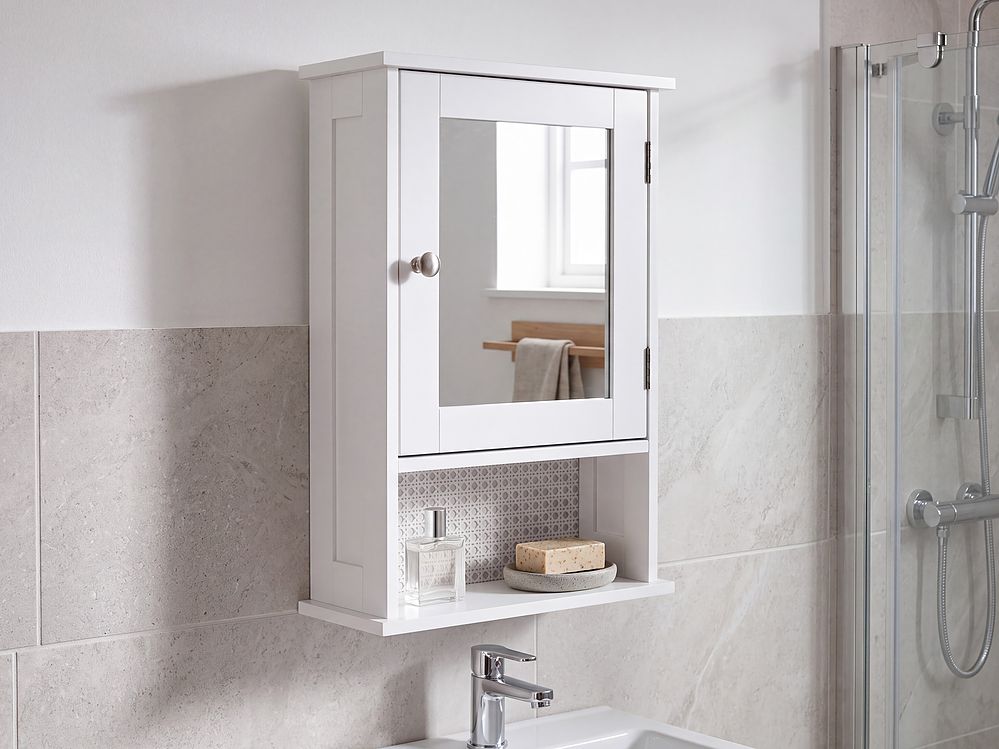 Bad-Spiegelschrank HUILA 34 cm 53 cm Weiss