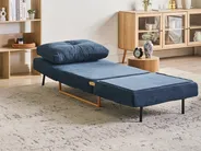Divano letto singolo JERSLEV Tessuto Blu_1010068