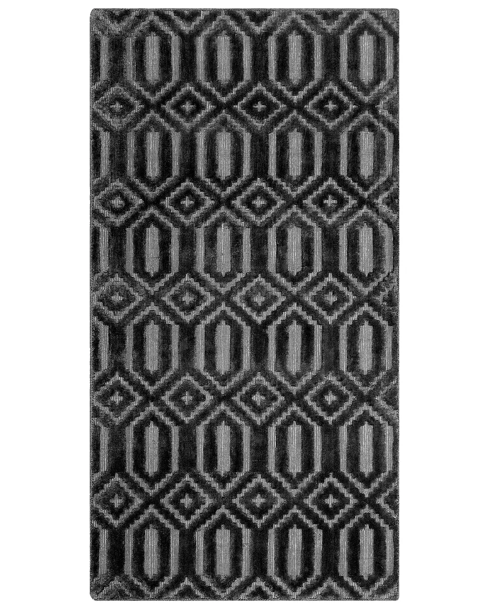 Dywan ADATEPE Ciemnoszary 80 x 150 cm Wiskoza_750692