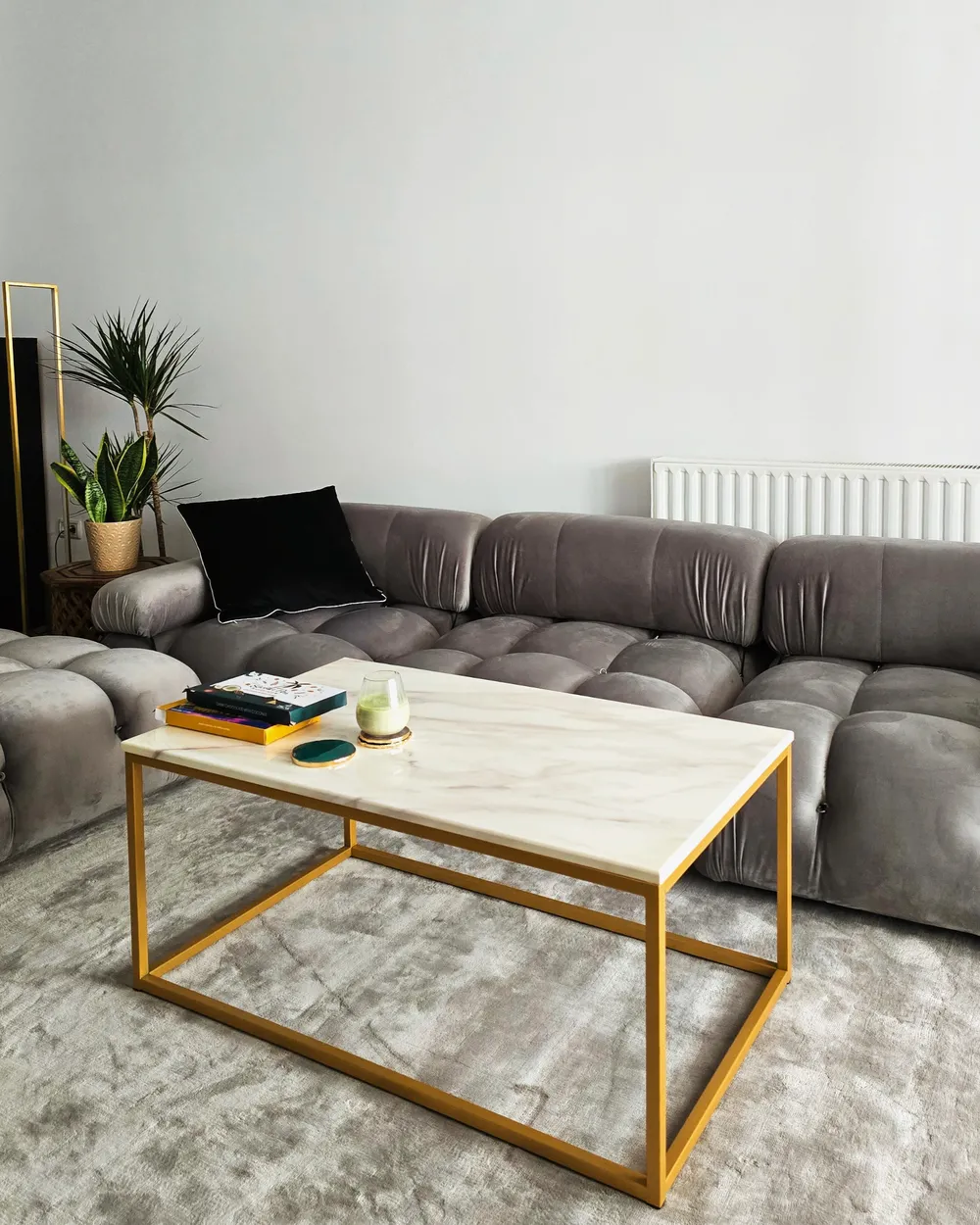 Rug GESI II Light Grey 160 x 230 cm Viscose_1012672