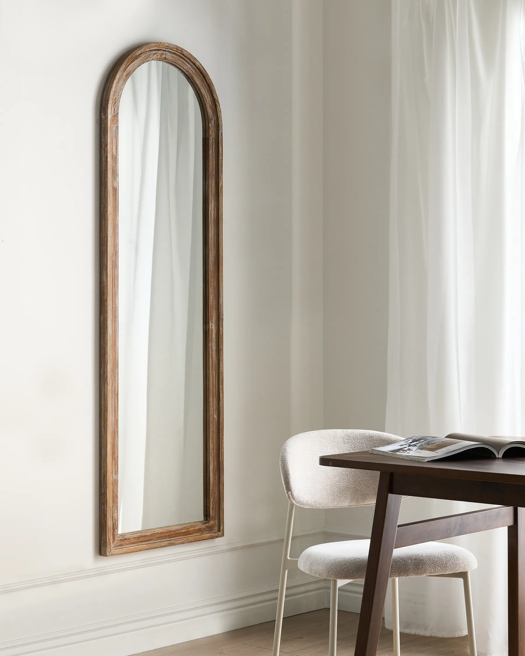 Specchio COIGNY 55 cm 170 cm Legno di abete Marrone chiaro_997664