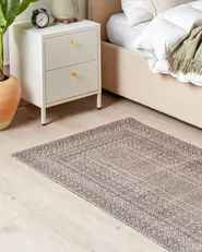 Szőnyeg BAGLAR Szürke 80 x 150 cm Juta zsákvászon_853361