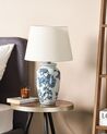 Porcelánová stolní lampa bílá/modrá BELUSO_883002