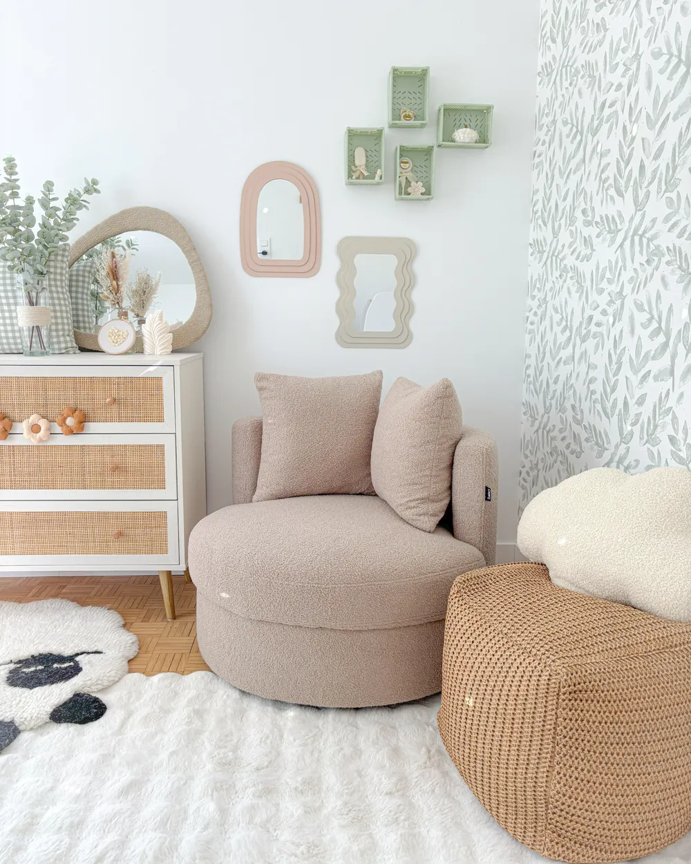 Poltrona DALBY Bouclé Beige_982787