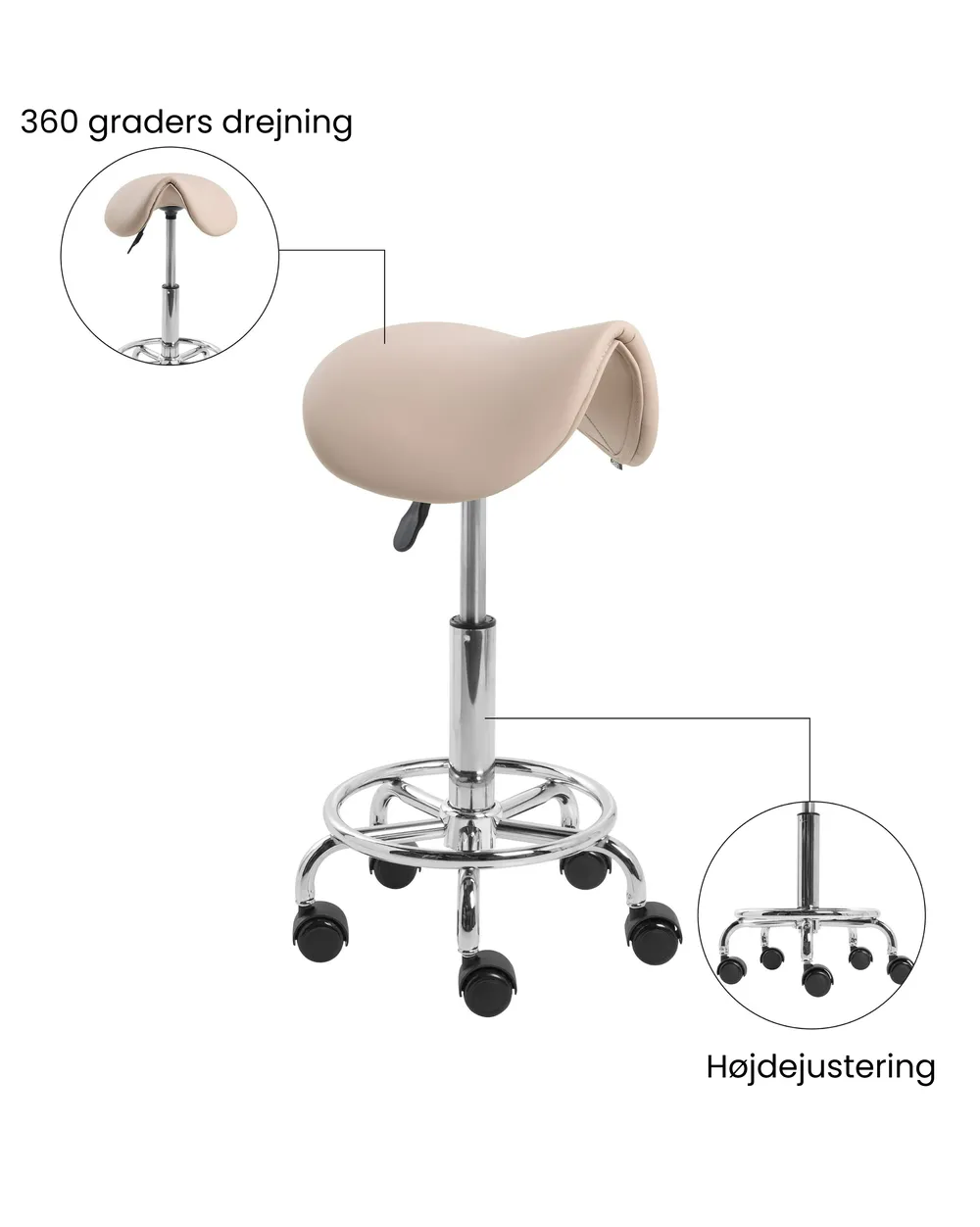 Sadelstol DUMONT Kunstlæder Beige_1072614