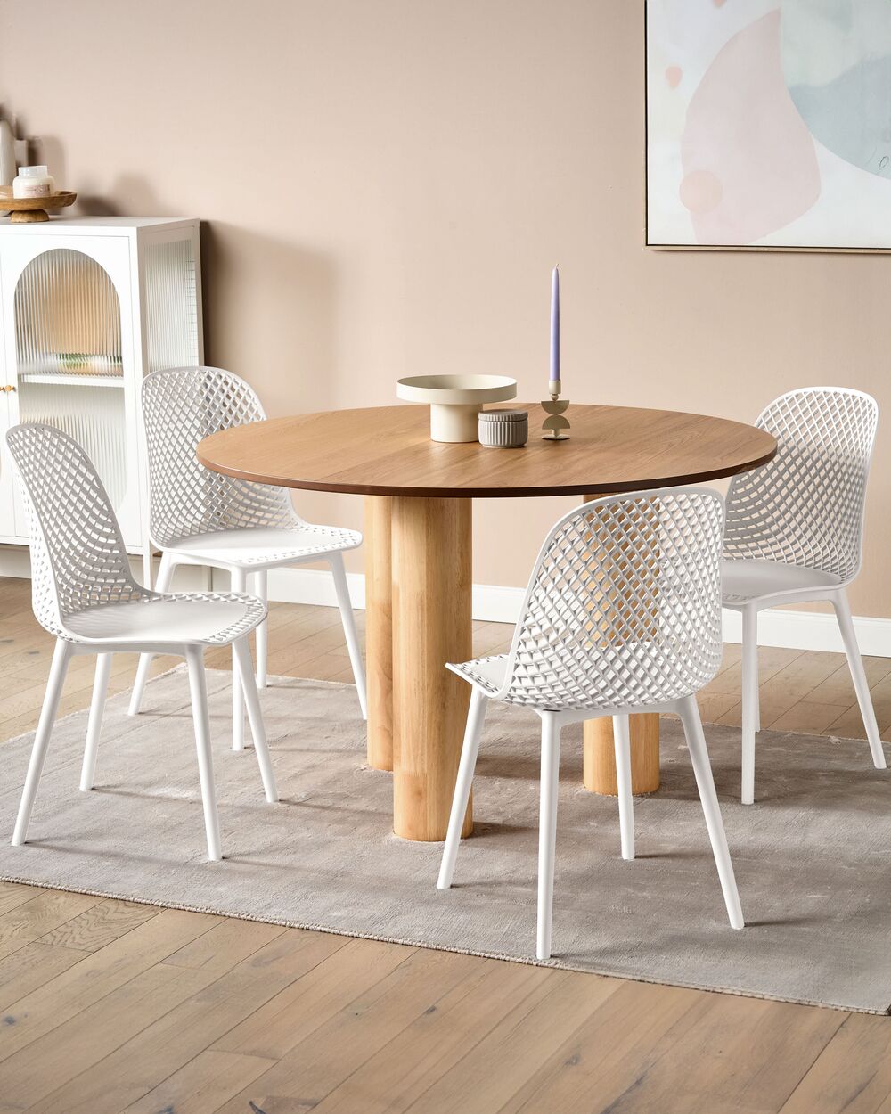 Set of 4 Dining Chairs EMORY White Beliani
