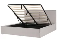 Ottoman Bed MOISSAC Fabric Light Grey 180 x 200 cm (EU Super King)_873964