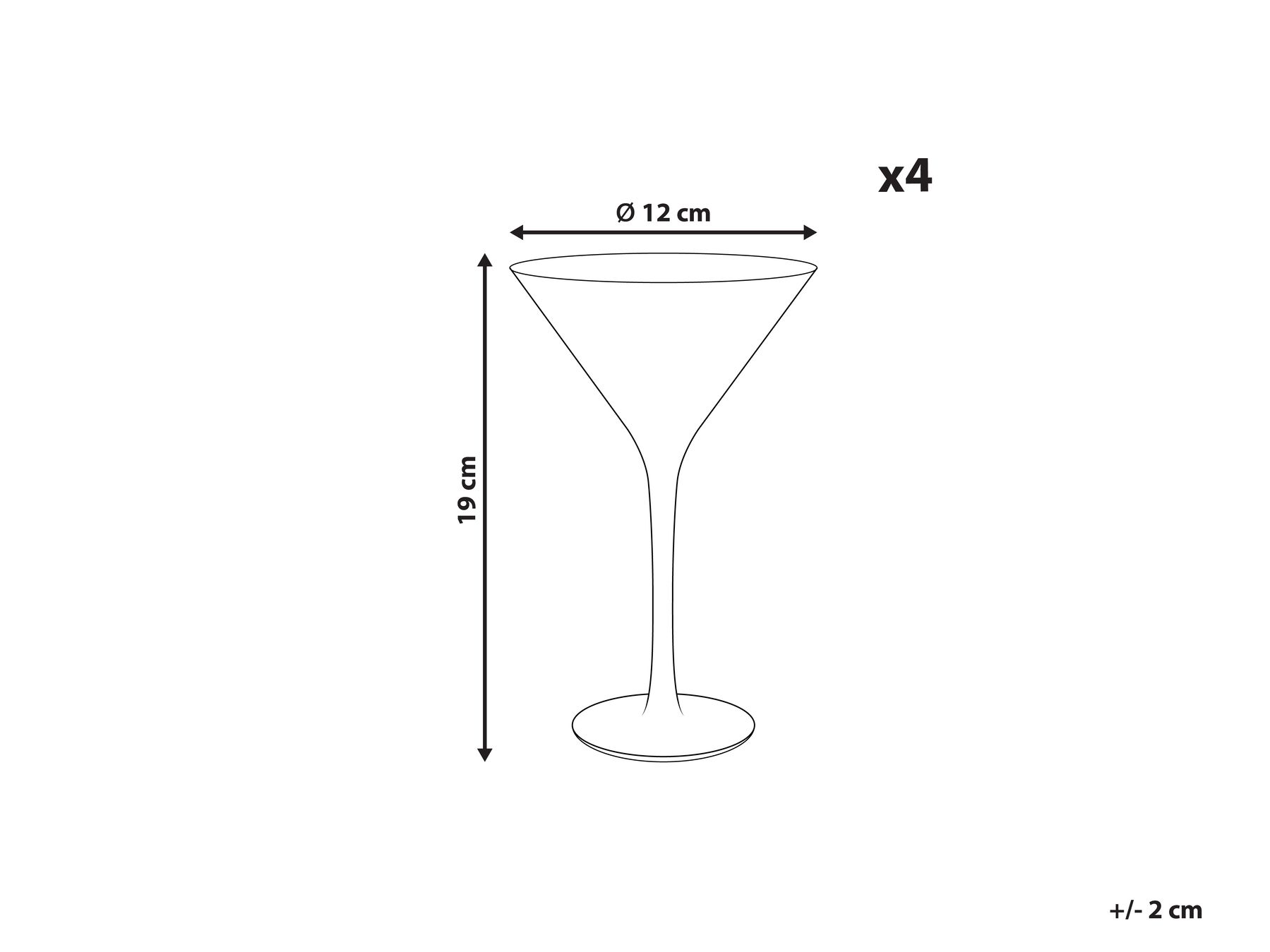 Set di 4 bicchieri da Martini MORGANITE 220 ml Trasparente_912929