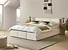 Ottoman Bed BOUSSE Boucle Off-White 140 x 200 cm (EU Double)