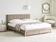 Cama con cajones LONZAC Terciopelo Gris pardo 160 x 200 cm_1014841