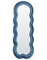 Espelho de parede em veludo azul 57 x 160 cm LACS_903915
