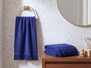 Komplet 2 ręczników ATIU Bawełna frotte Granatowy_843366