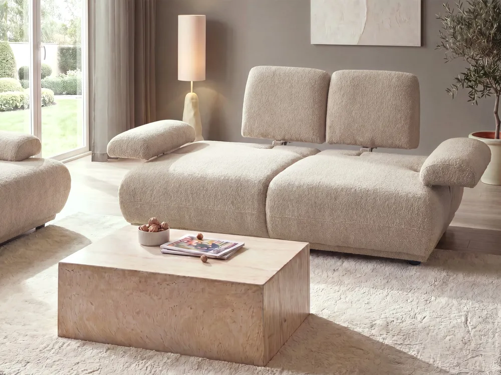 Sofa 2 Seater NACKA Boucle Beige_1056871