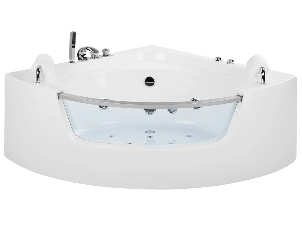 Corner Hot Tub with LED MANGLE 2010 x 1500 mm White_786426