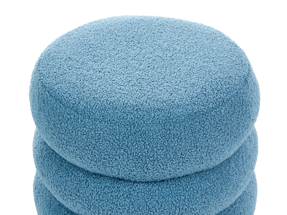 Puf SUMPTER Boucle Niebieski_1012122