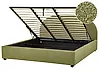 Ottoman Bed VAUCLUSE Boucle Olive Green 180 x 200 cm (EU Super King)