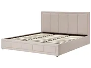 Ottoman Bed QUIBERON Fabric Beige 180 x 200 cm (EU Super King)_1023397
