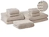 Set med 9 handdukar AREORA Bomull Beige