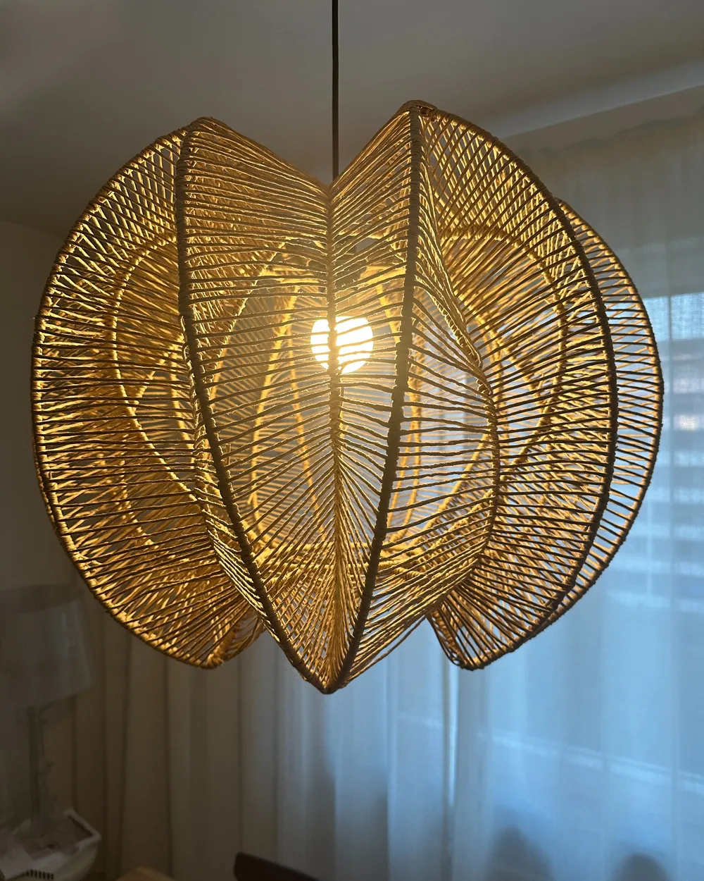 Pendant Lamp MANINGA Paper Rope Light Brown_1017703