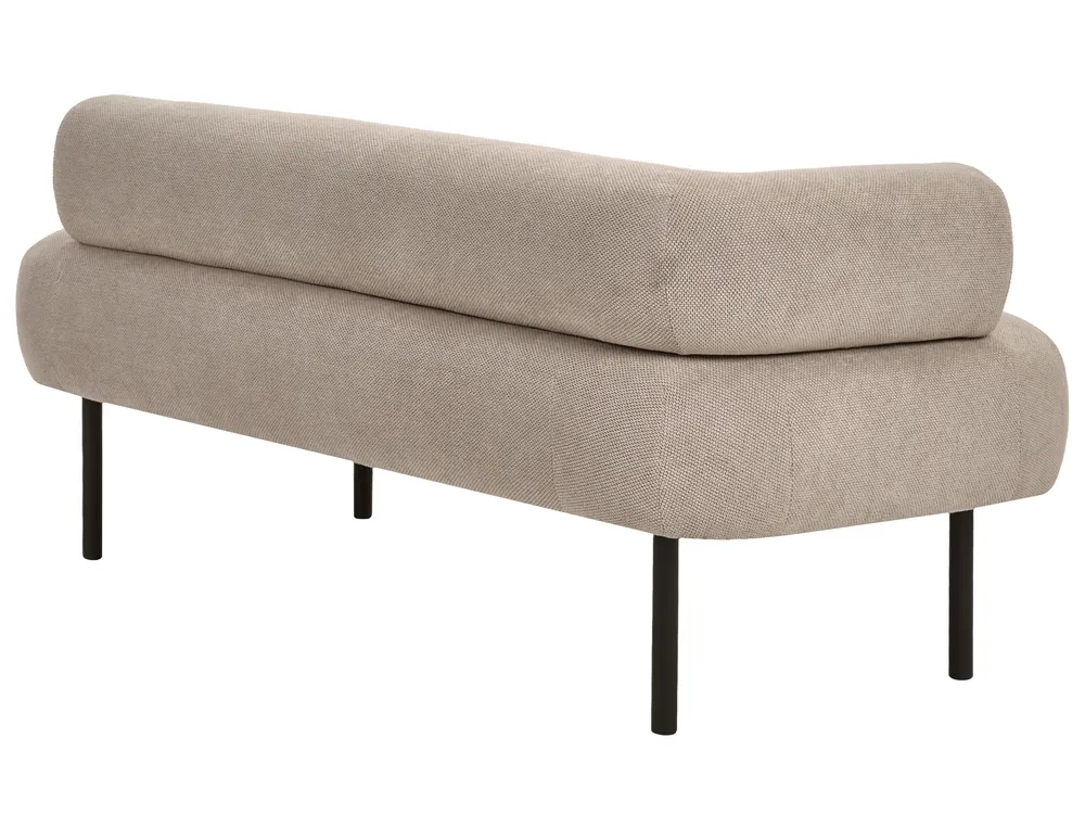 Left-Hand Chaise Longue MIRMANDE Fabric Taupe_1001022
