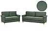 Conjunto de sala de estar 5 plazas RONNEBY Pana Verde oscuro