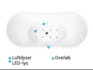 Fritstående spabad med LED ANTIGUA 168 x 80 cm Hvid_808425