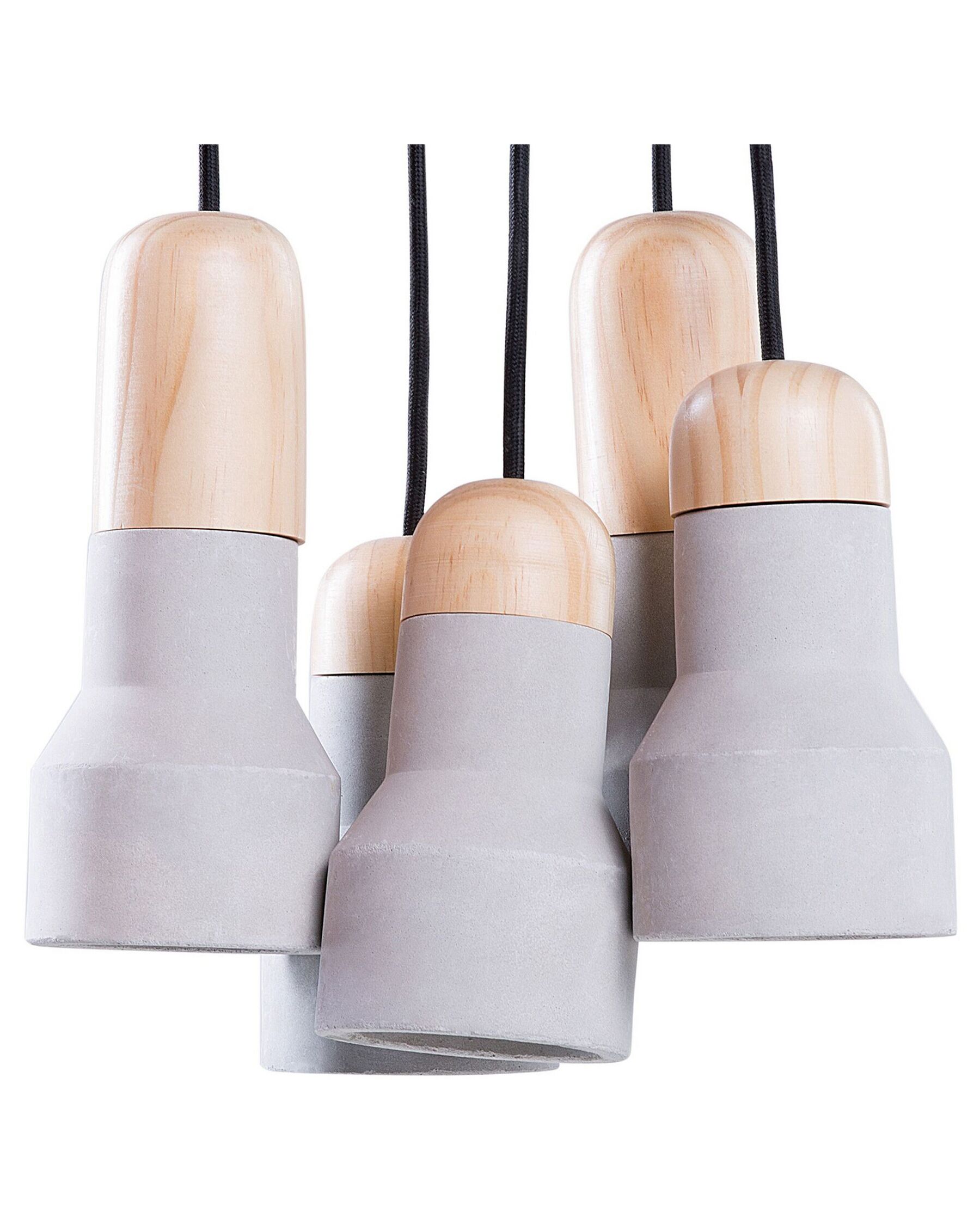 5 Light Cluster Pendant Grey APURE_673439